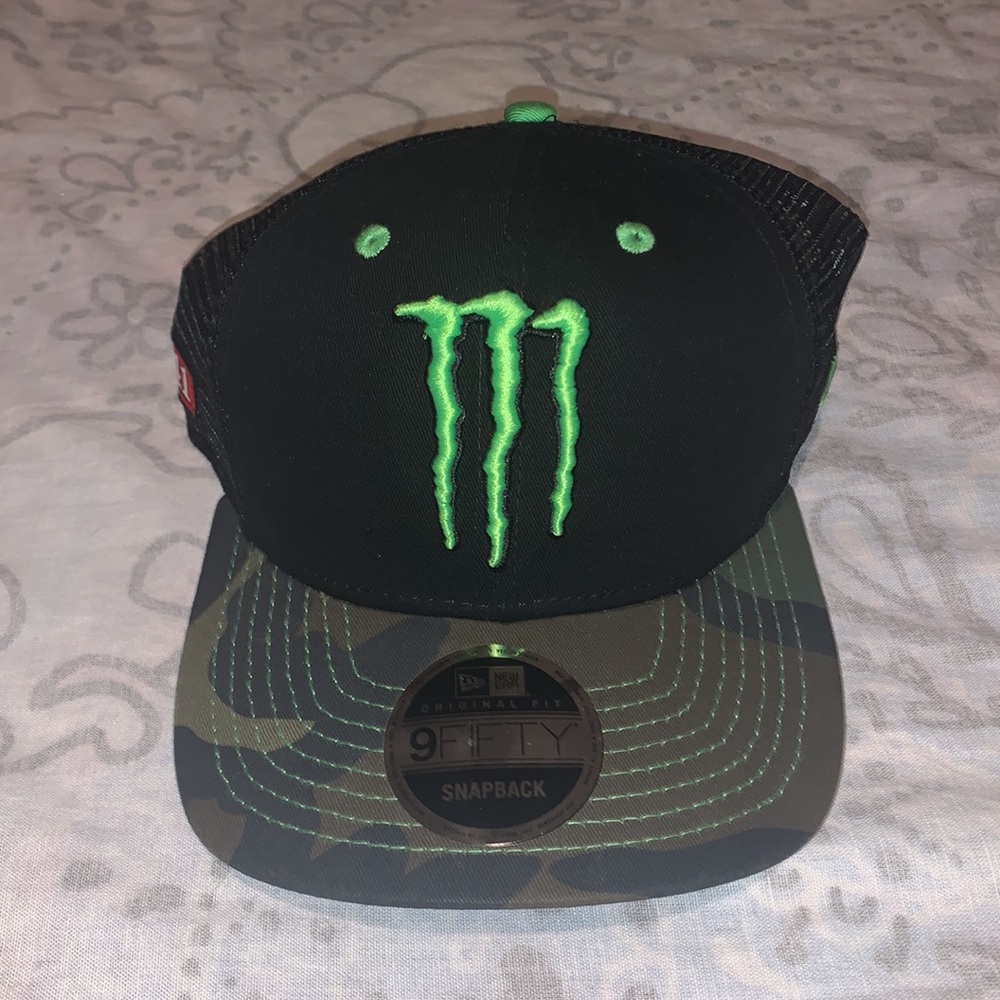 New Monster Energy Kurt Busch 41 9Fifty New Era Trucker Hat Snapback Cap Camo